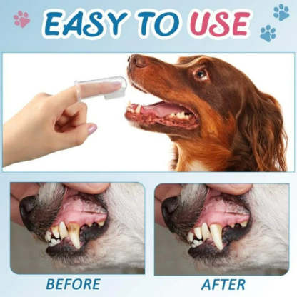 Silicone Finger Toothbrush For Dogs & Cats