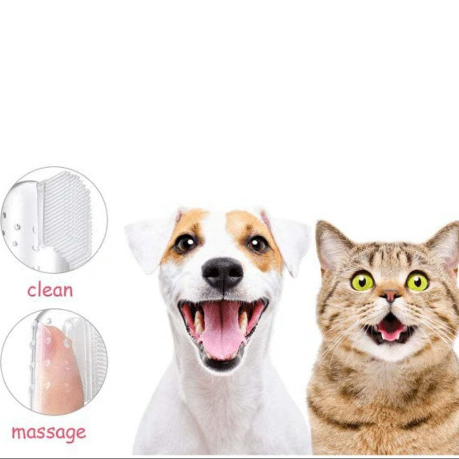 Silicone Finger Toothbrush For Dogs & Cats