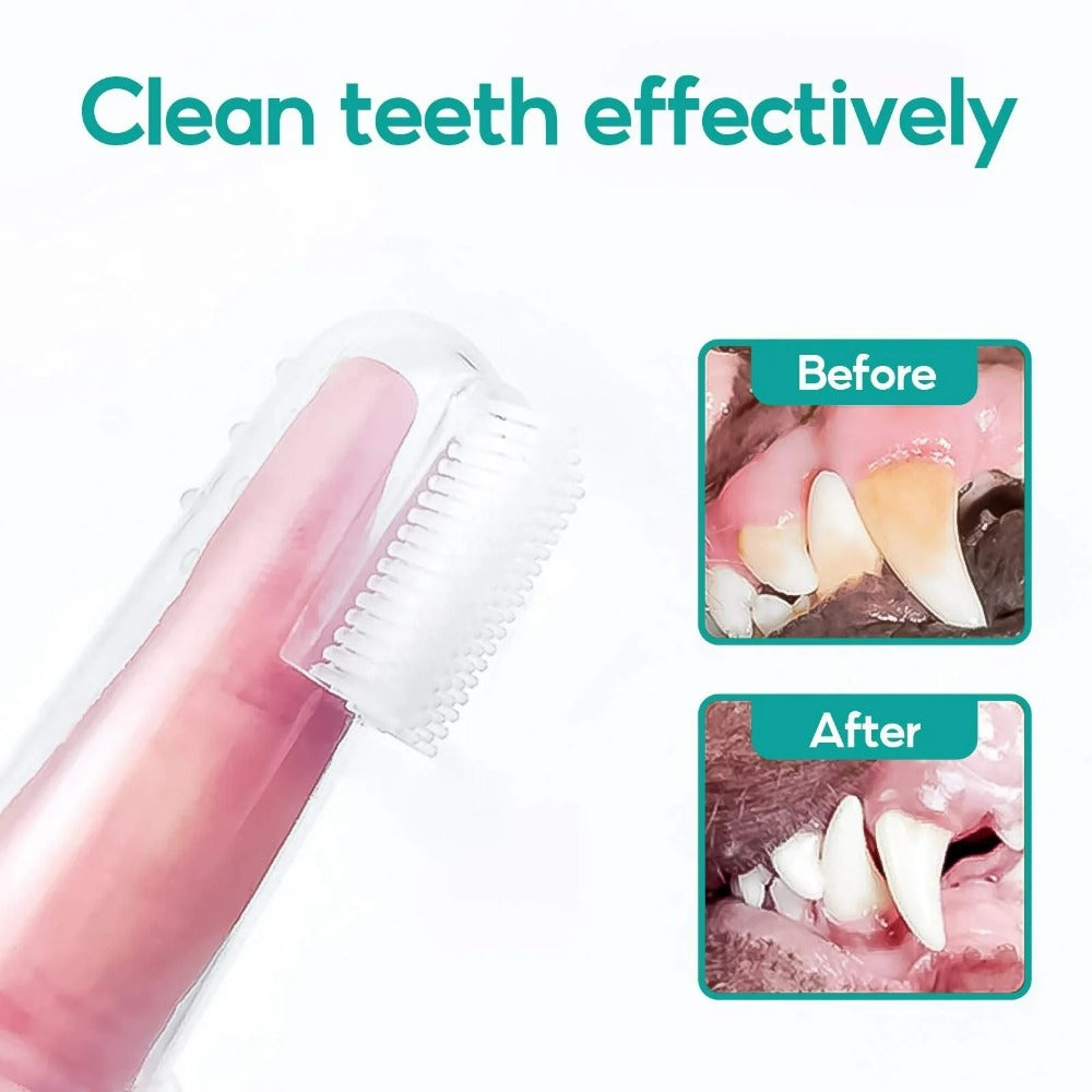 Silicone Finger Toothbrush For Dogs & Cats