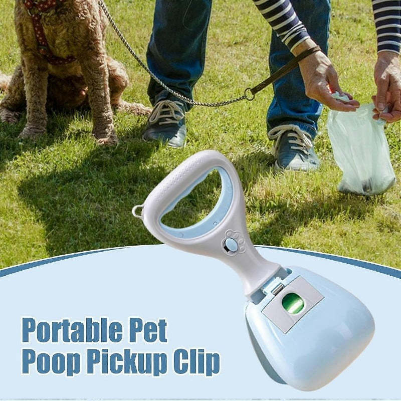 Portable Dog Pooper Scooper With Built-In Waste Bags – One-Hand No-Tou