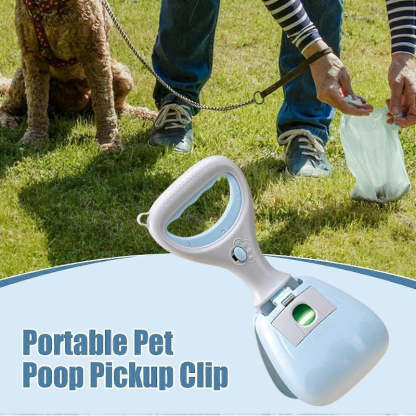 Portable Dog Pooper Scooper With Built-In Waste Bags – One-Hand No-Touch Pickup Tool for Walks & Travel