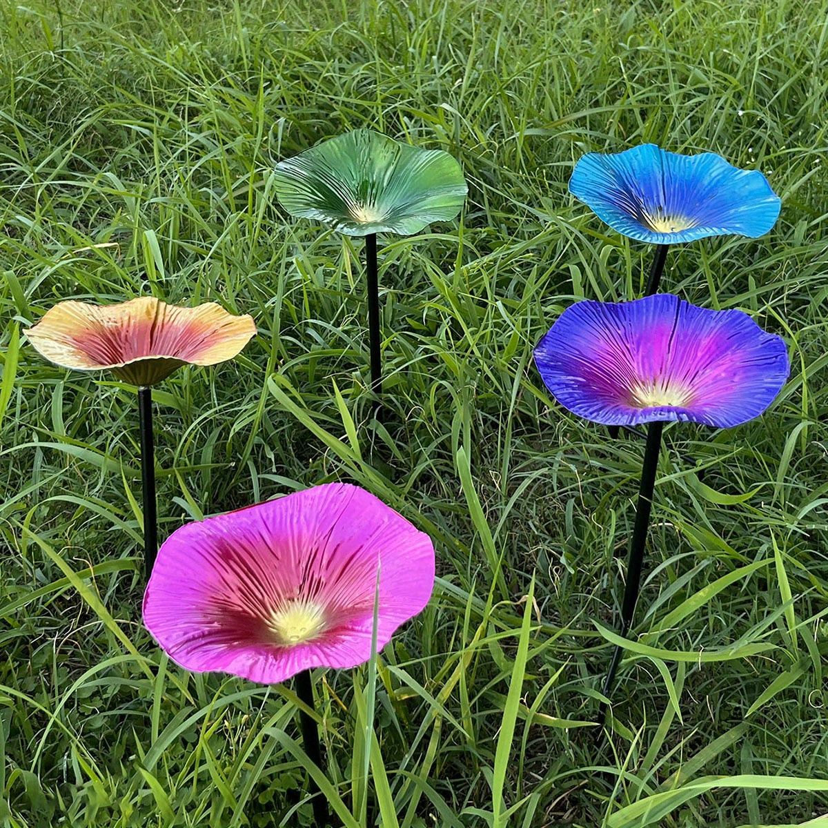 Handmade Metal Flower Garden Stake