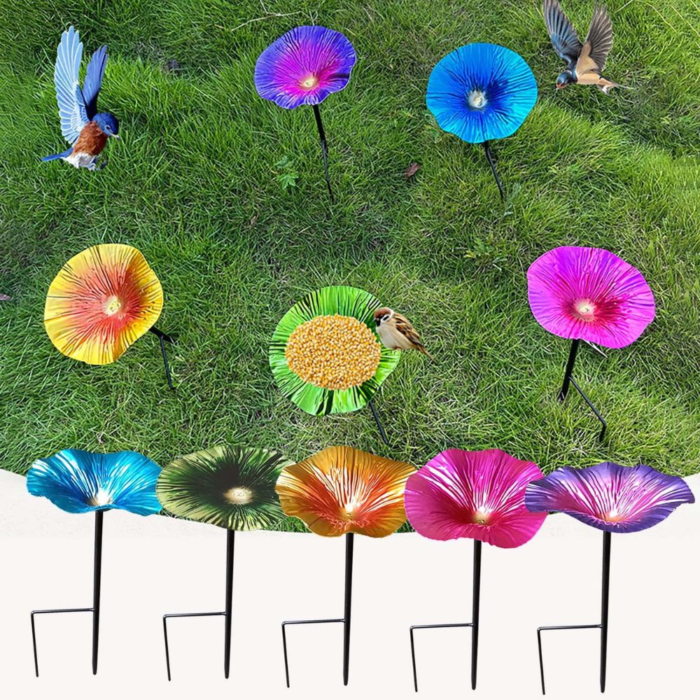 Handmade Metal Flower Garden Stake
