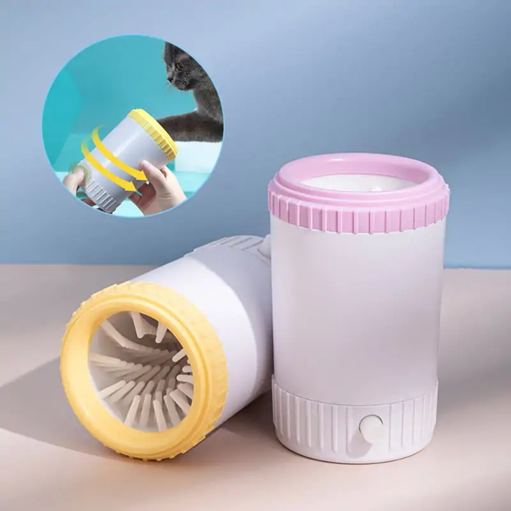 Automatic Dog Paw Cleaner Cup – Portable, One-Button Mud Remover for Clean Paws & Floors