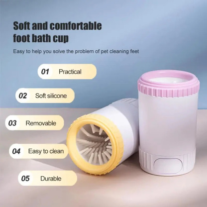 Automatic Dog Paw Cleaner Cup – Portable, One-Button Mud Remover for Clean Paws & Floors
