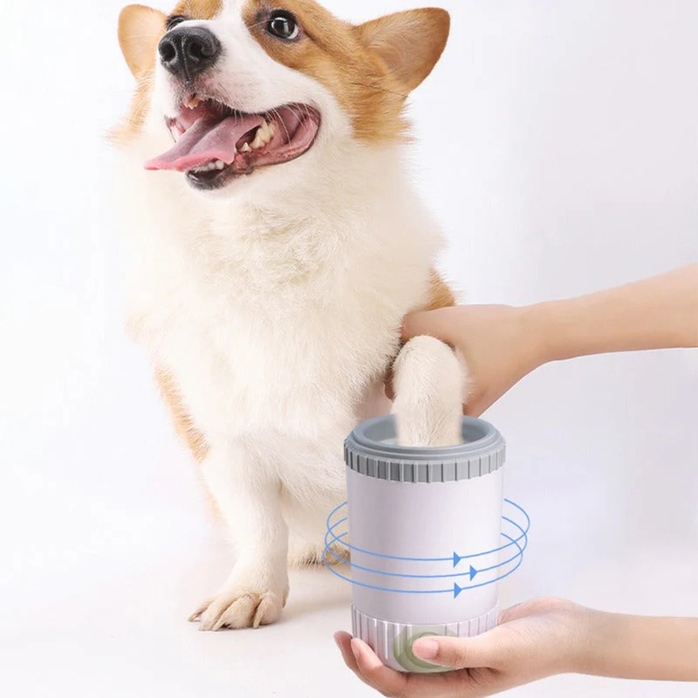 Automatic Dog Paw Cleaner Cup – Portable, One-Button Mud Remover for Clean Paws & Floors