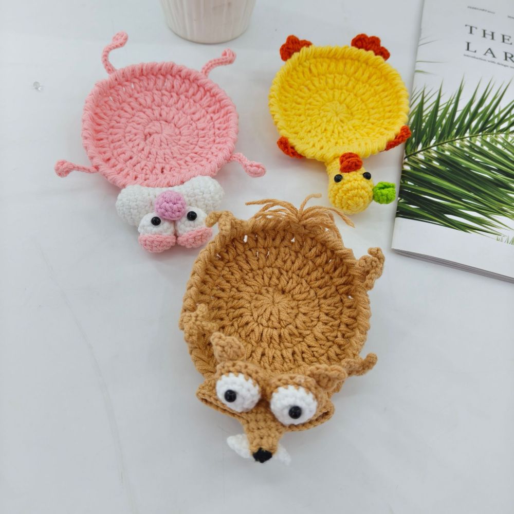 Handmade Crochet Animal Coasters