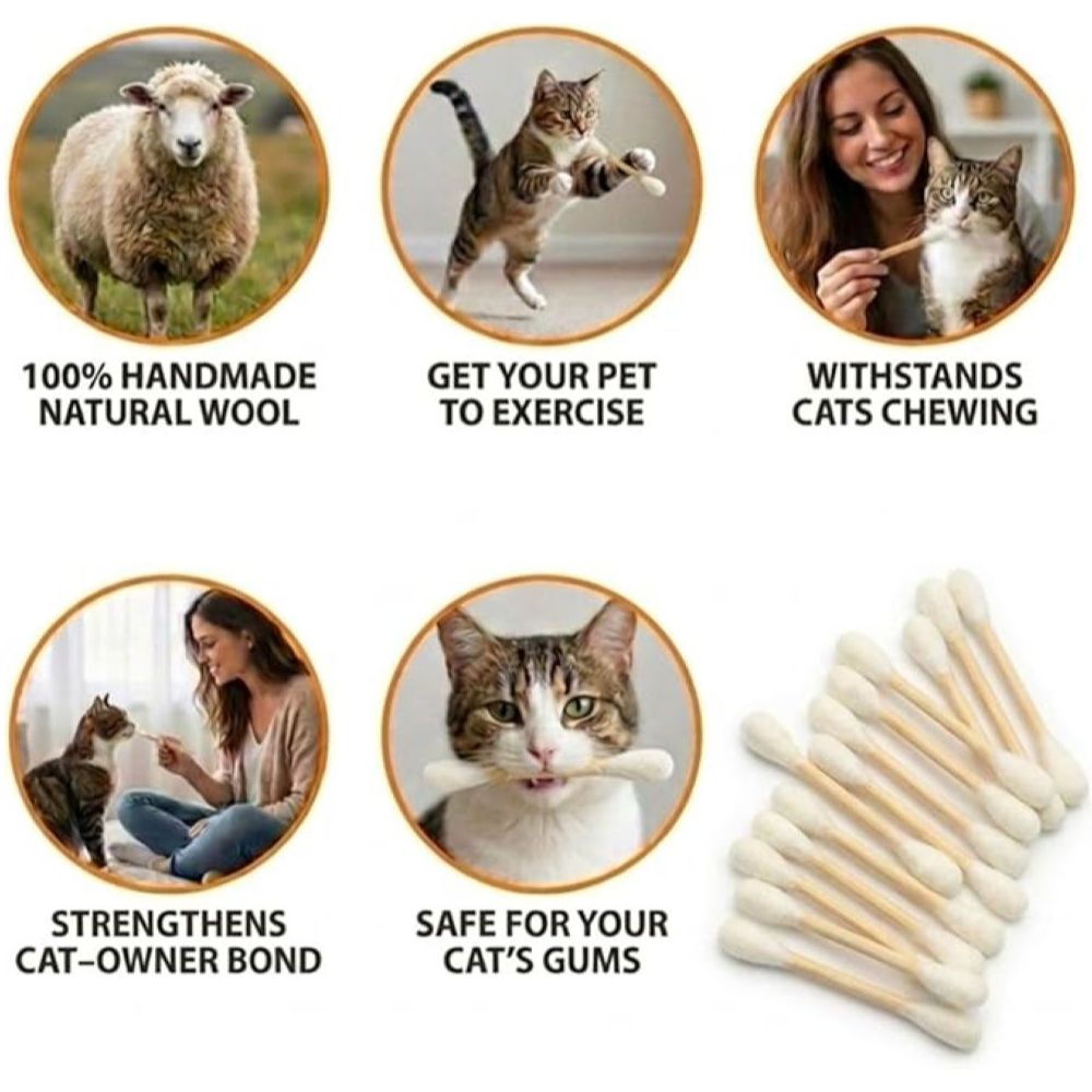 Extra-Large Catnip - Bite-Resistant Wool Felt Stick