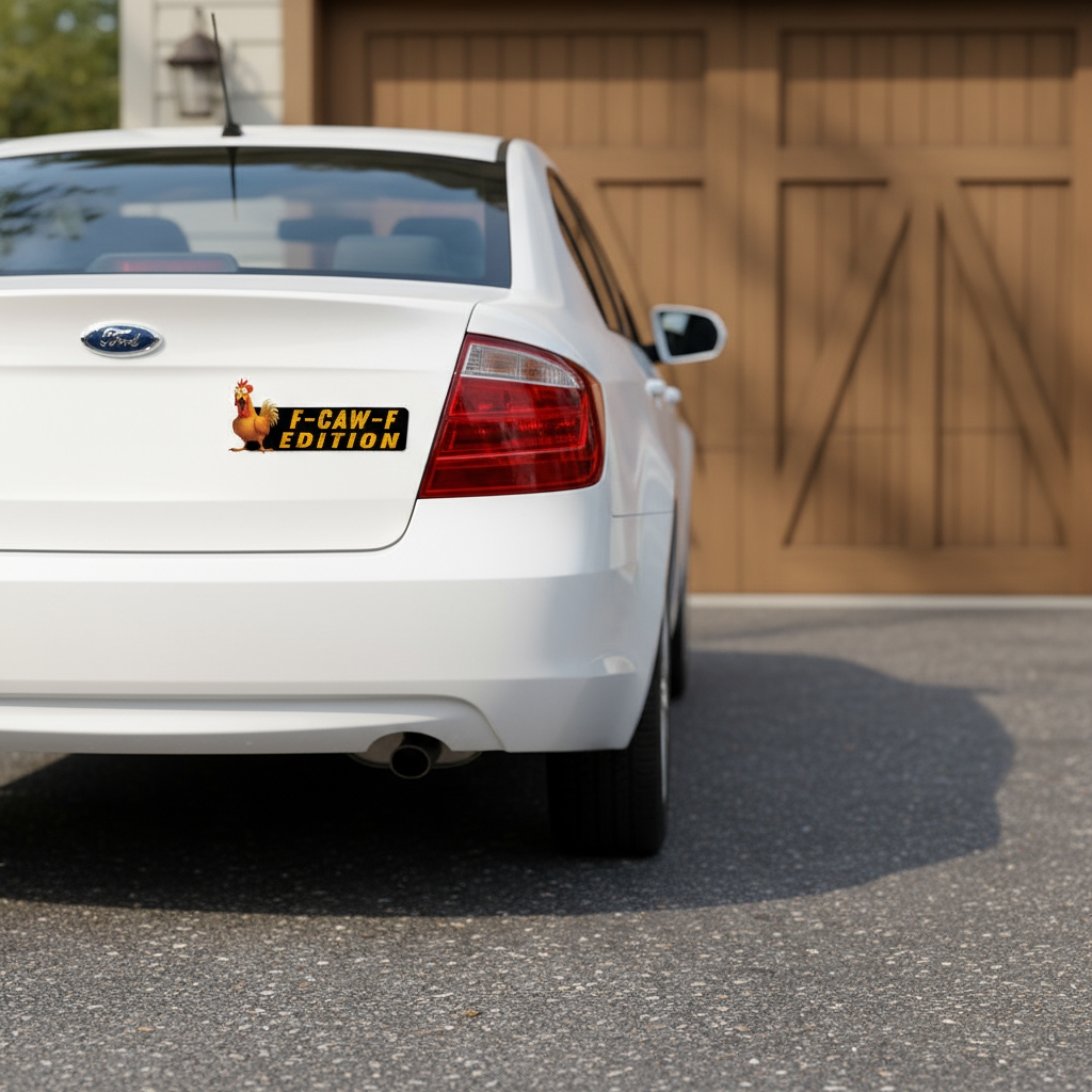 F-CAW-F Funny Rooster Car Badge Laser Cutting Car Emblem