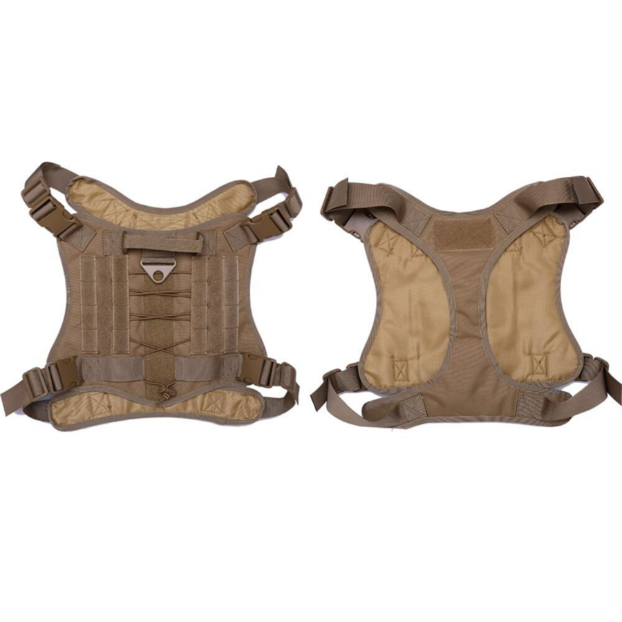 Tactical No-Choke Dog Harness Service Vest With Top Handle
