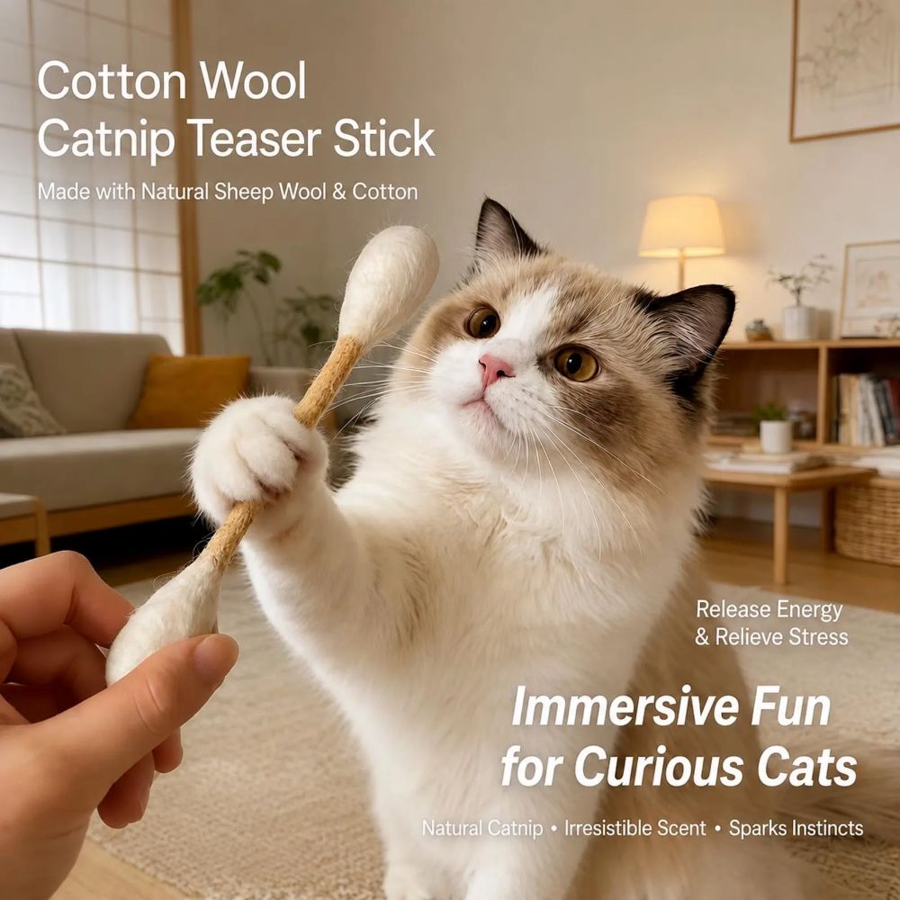Extra-Large Catnip - Bite-Resistant Wool Felt Stick