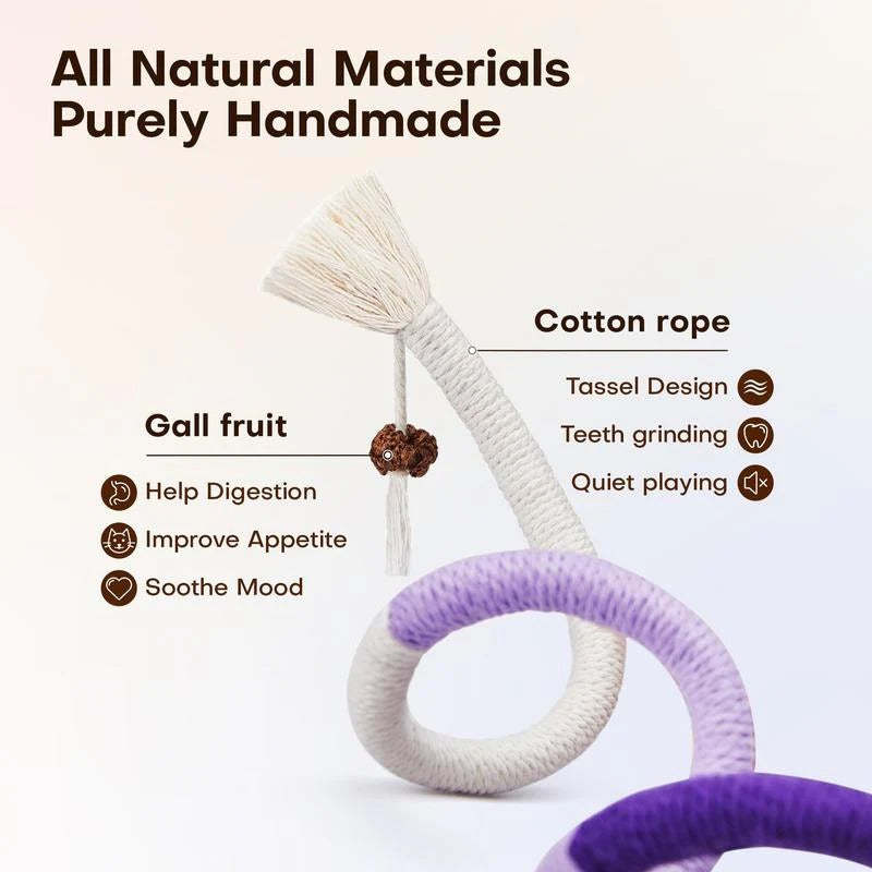 Organic Cotton Chew Rope Toys for Cats