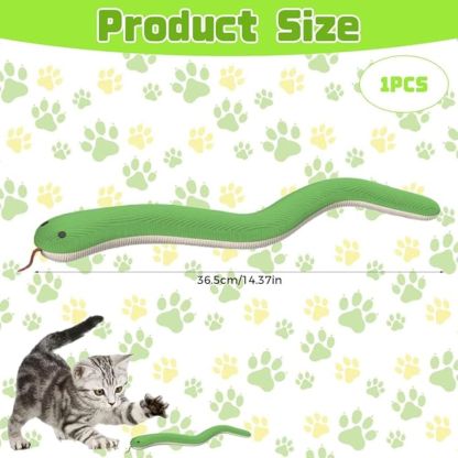 Interactive Snake Plush Toy for Cats & Dogs – Crinkle Paper Inside, Bite-Resistant Design