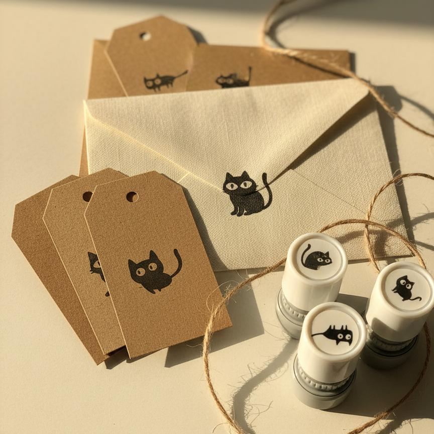 Self-Inking Mini Cat Stamps