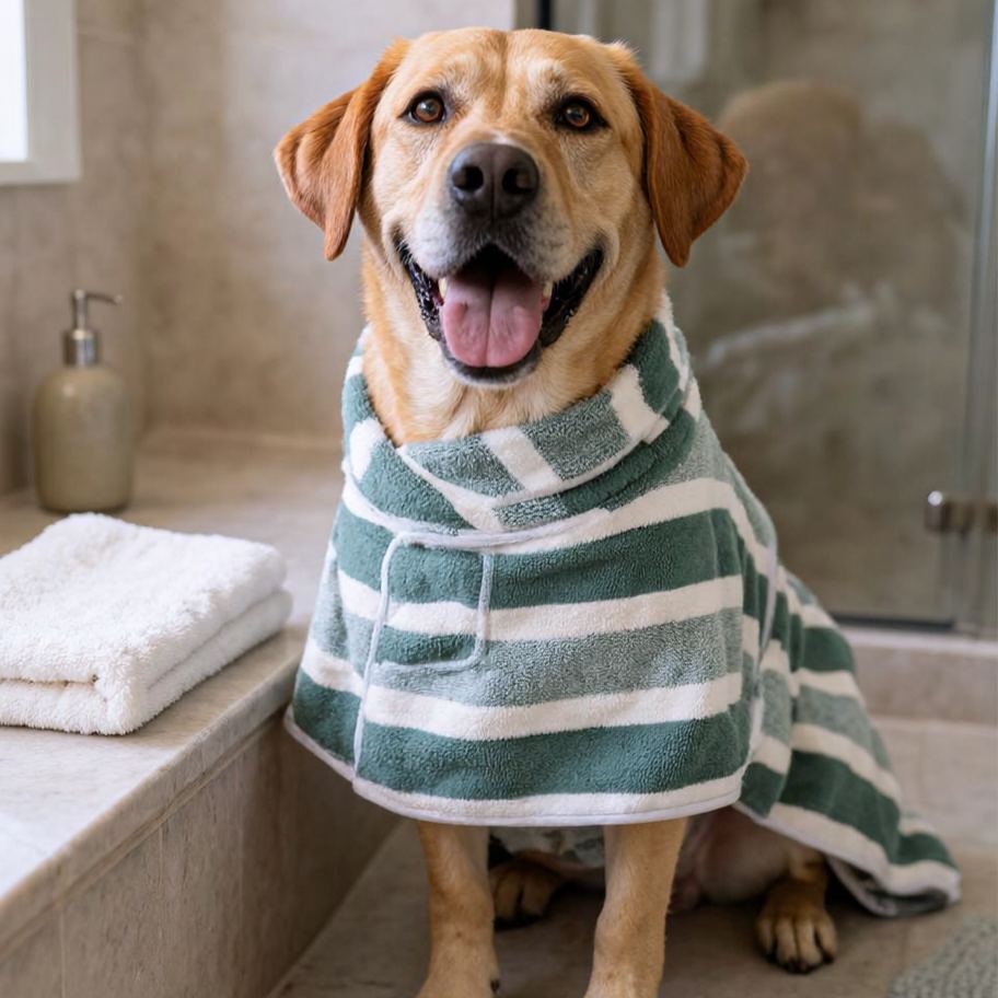 Quick-Drying Dog Bathrobe - Super Absorbent Soft Pet Towel Wrap