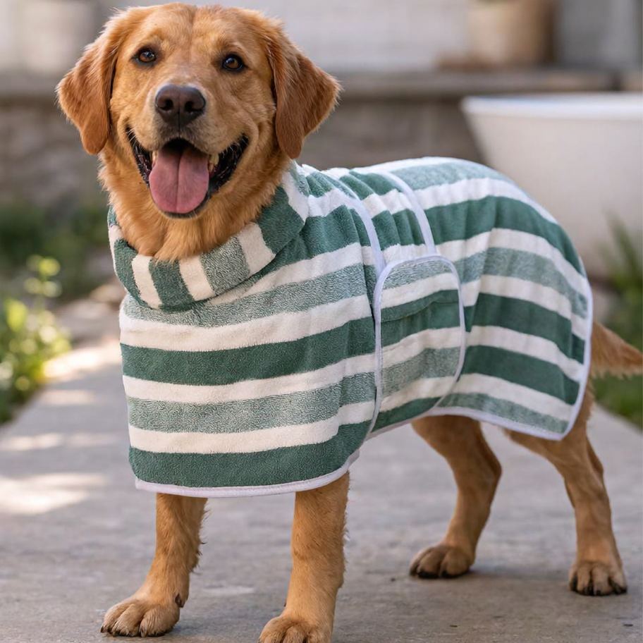 Quick-Drying Dog Bathrobe - Super Absorbent Soft Pet Towel Wrap