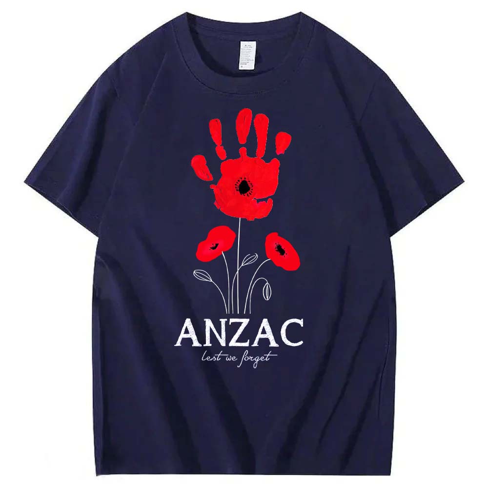 Men's Australia Anzac Day Lest We Forget Short Sleeve T-shirt