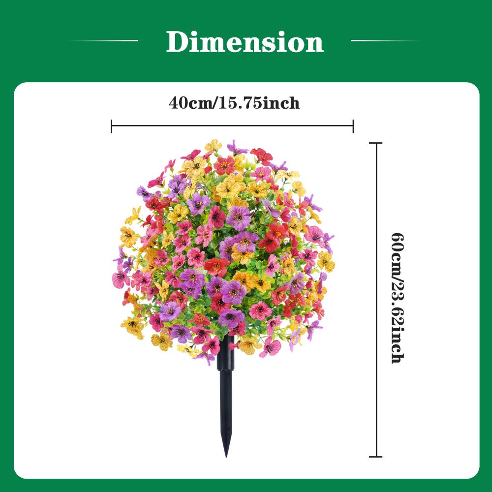 Artificial Violet for Outdoor Indoor Garden Home Decoration