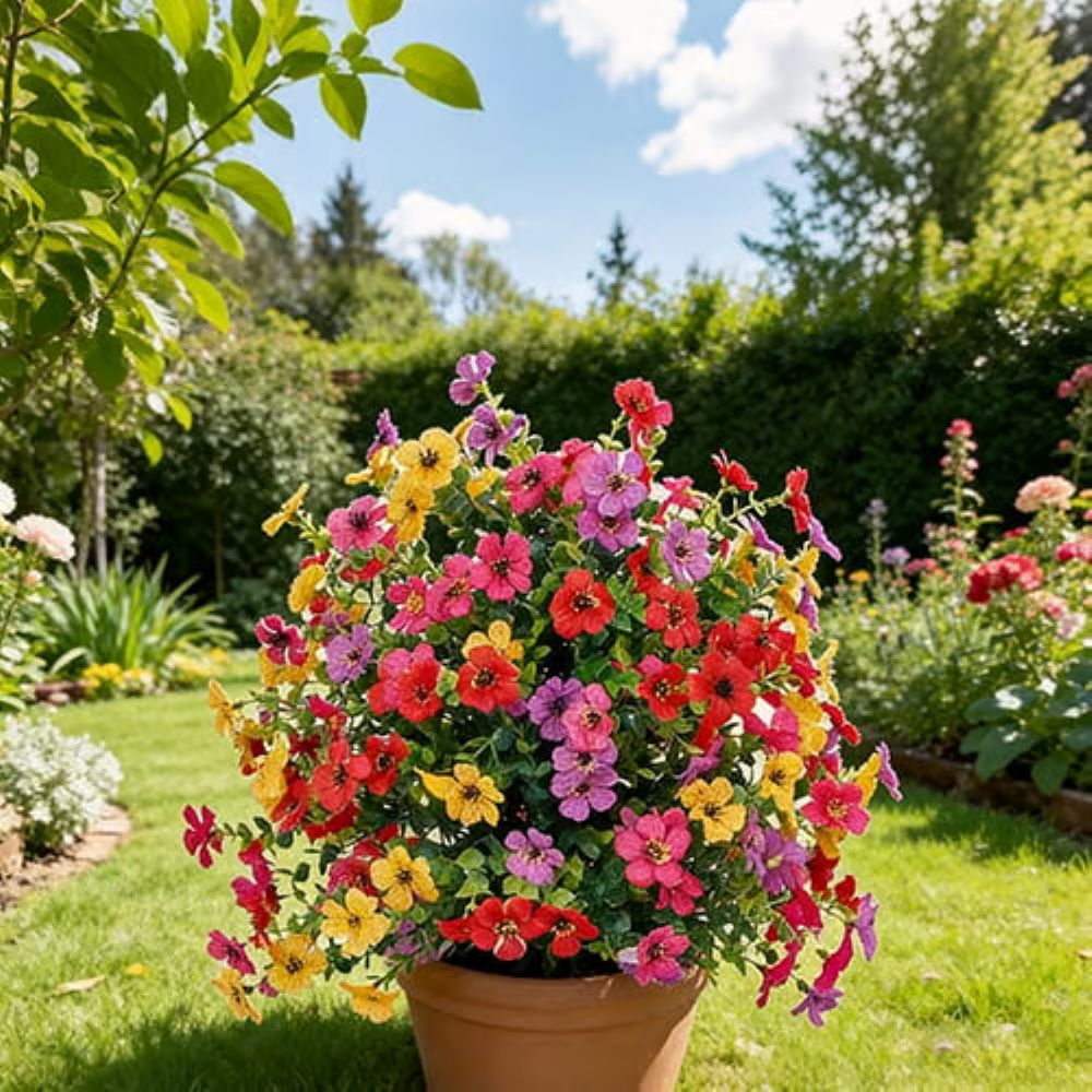 Artificial Violet for Outdoor Indoor Garden Home Decoration