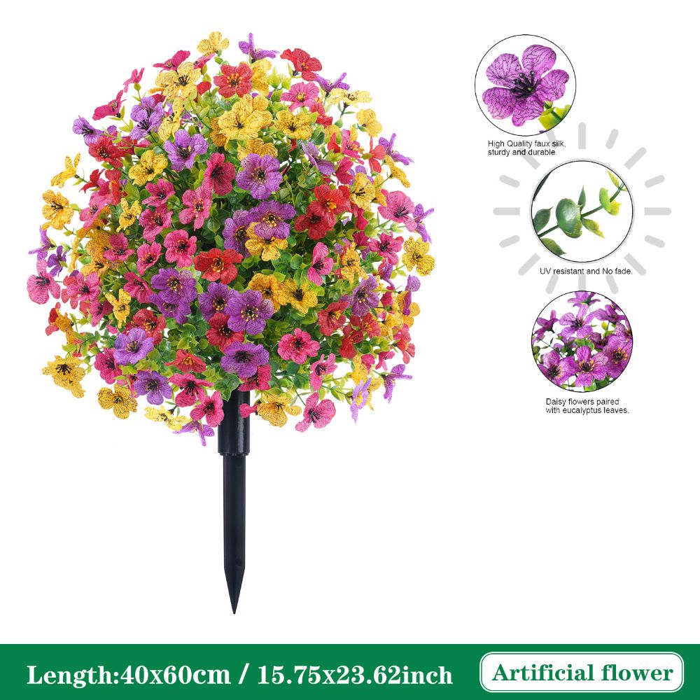 Artificial Violet for Outdoor Indoor Garden Home Decoration