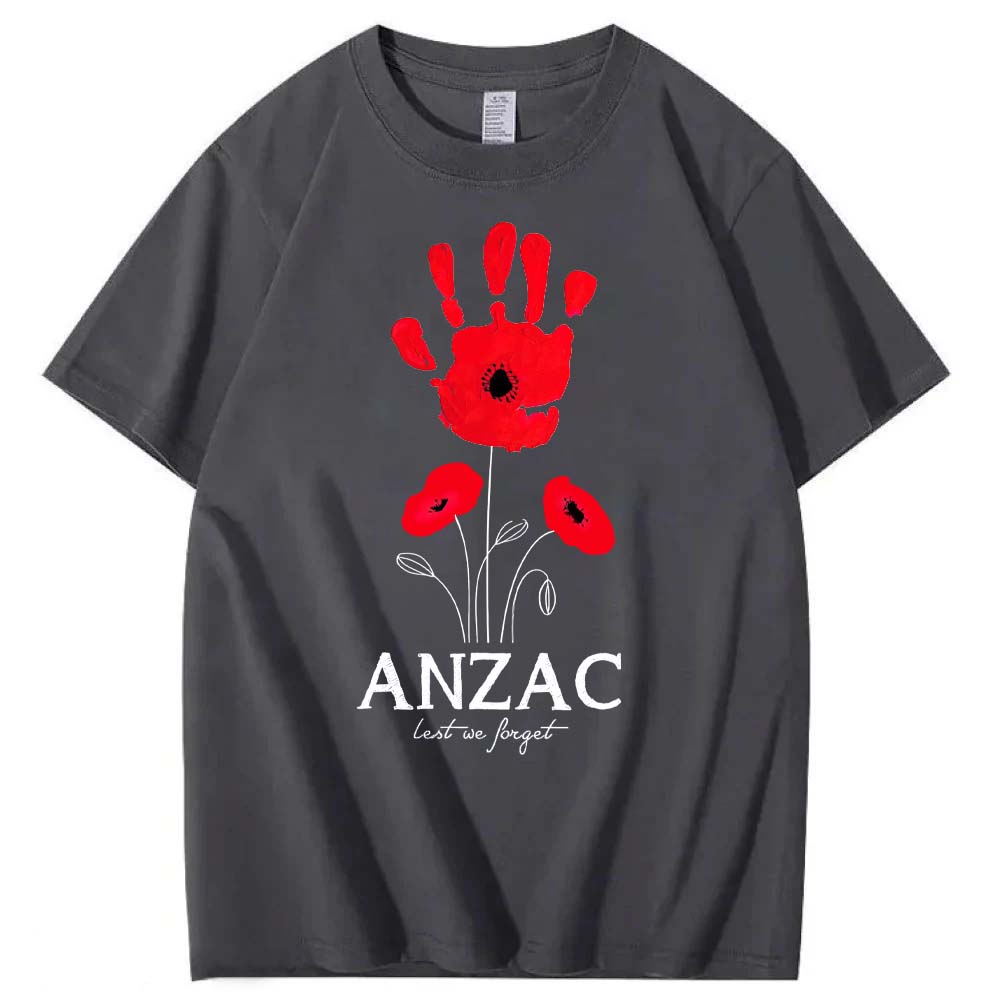 Men's Australia Anzac Day Lest We Forget Short Sleeve T-shirt