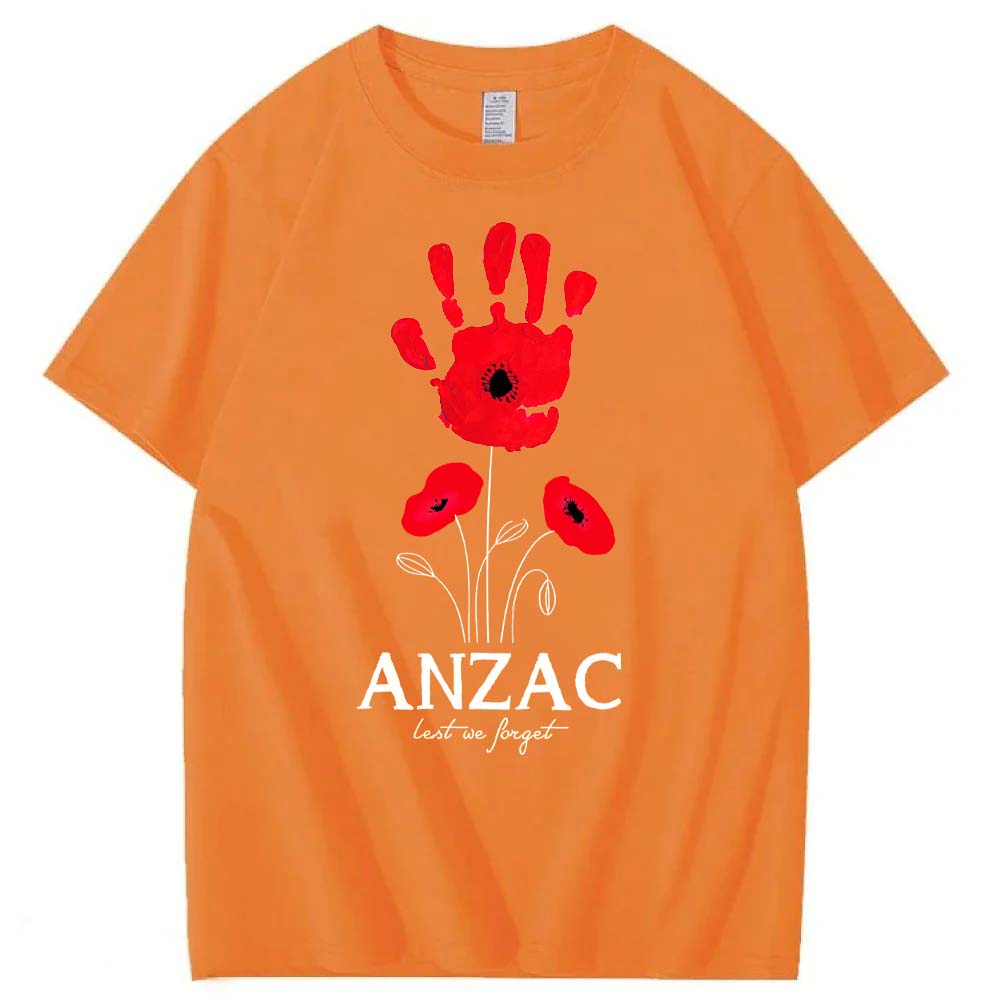 Men's Australia Anzac Day Lest We Forget Short Sleeve T-shirt