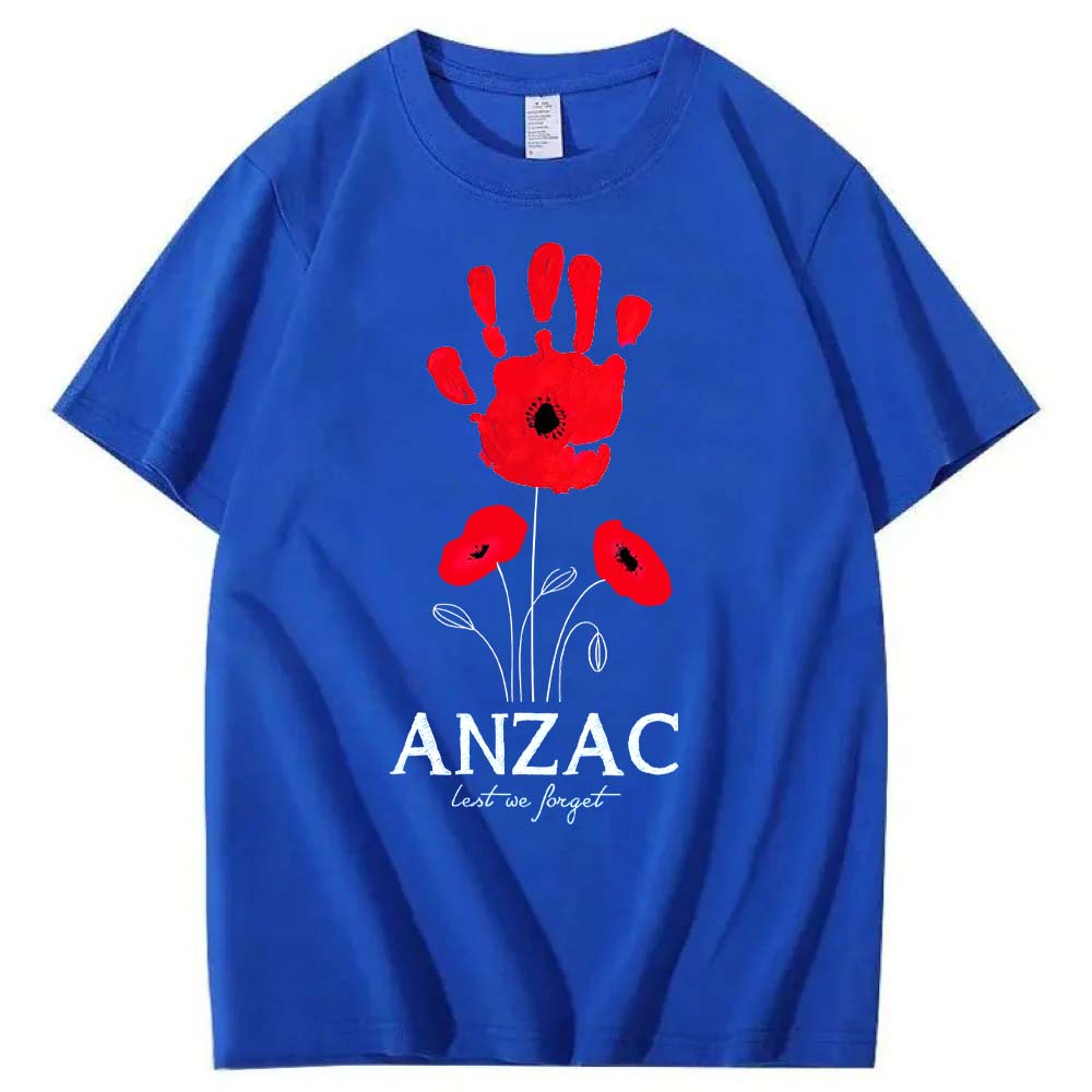 Men's Australia Anzac Day Lest We Forget Short Sleeve T-shirt