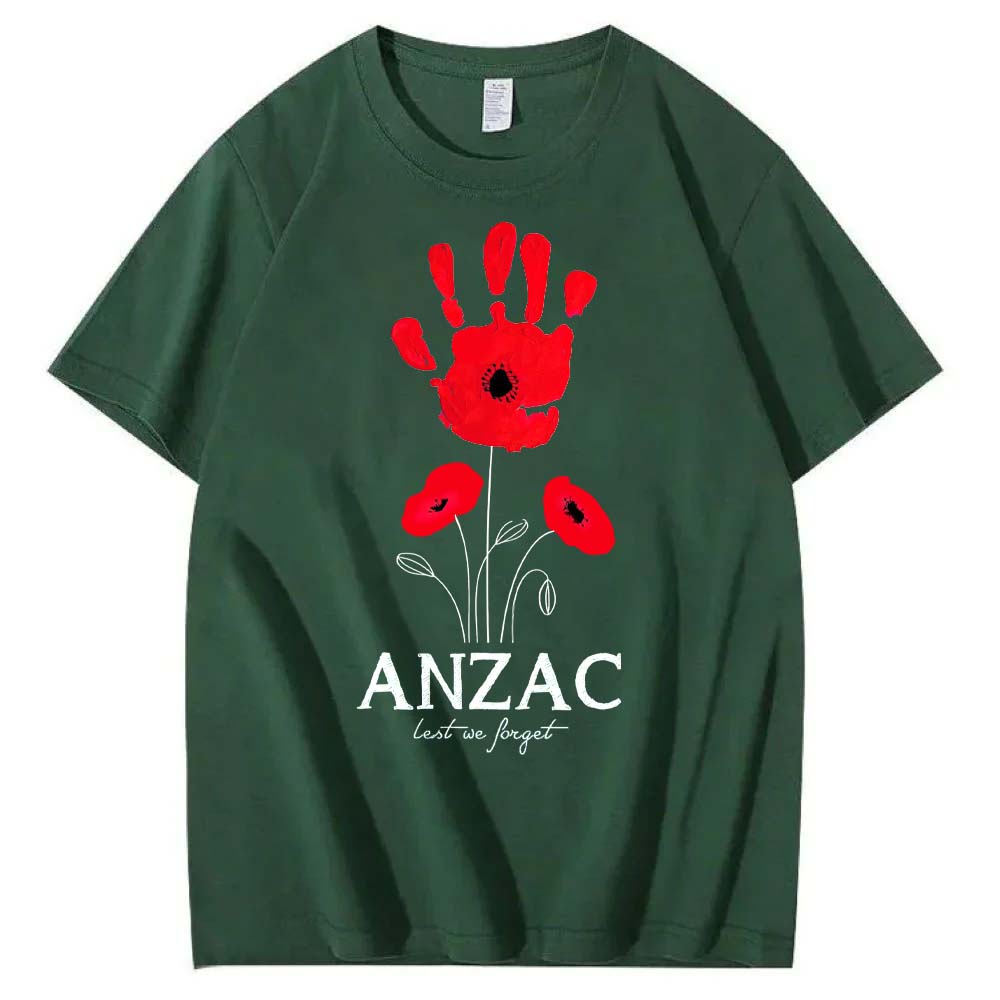 Men's Australia Anzac Day Lest We Forget Short Sleeve T-shirt