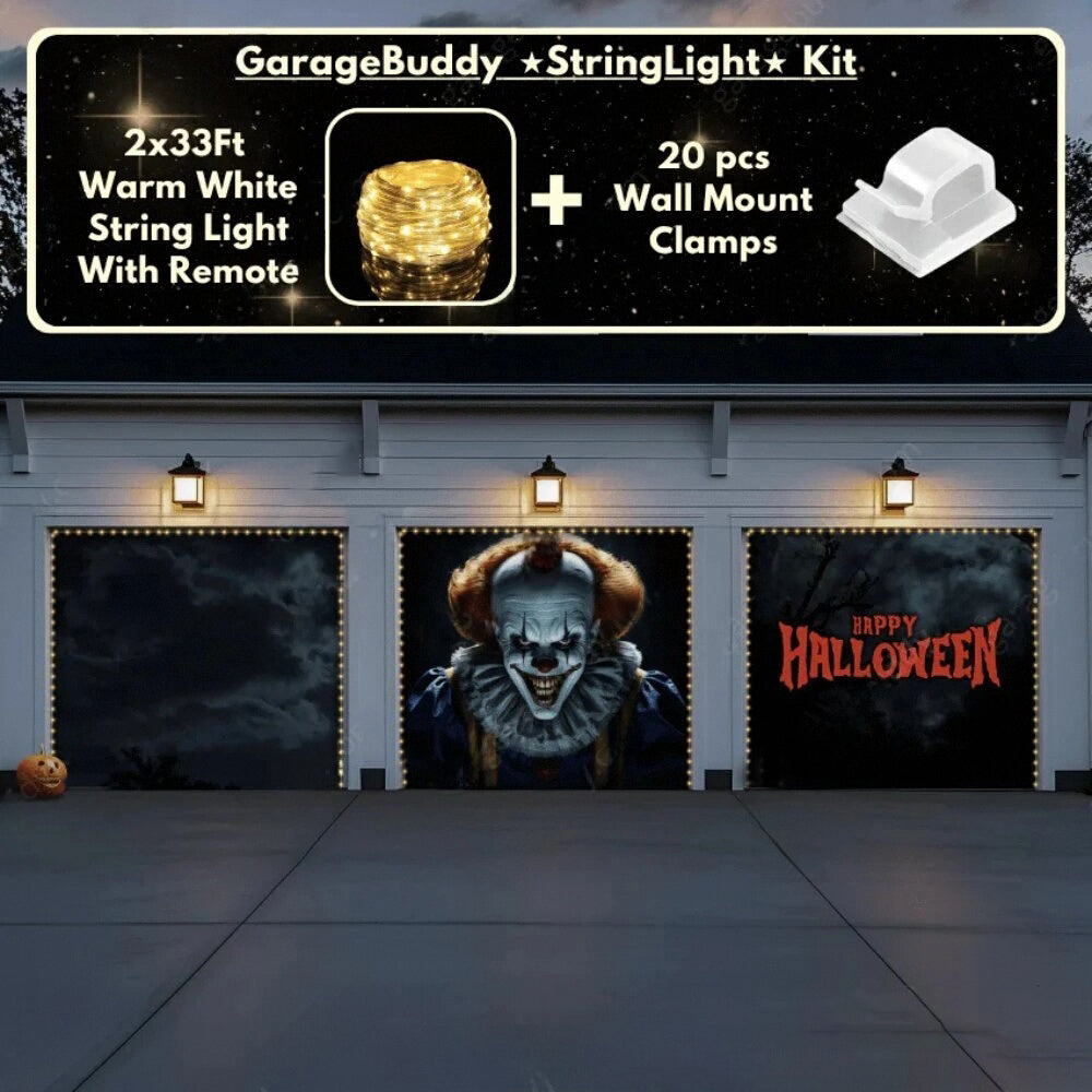 Creepy Clown Halloween Garage Door Covers HC001