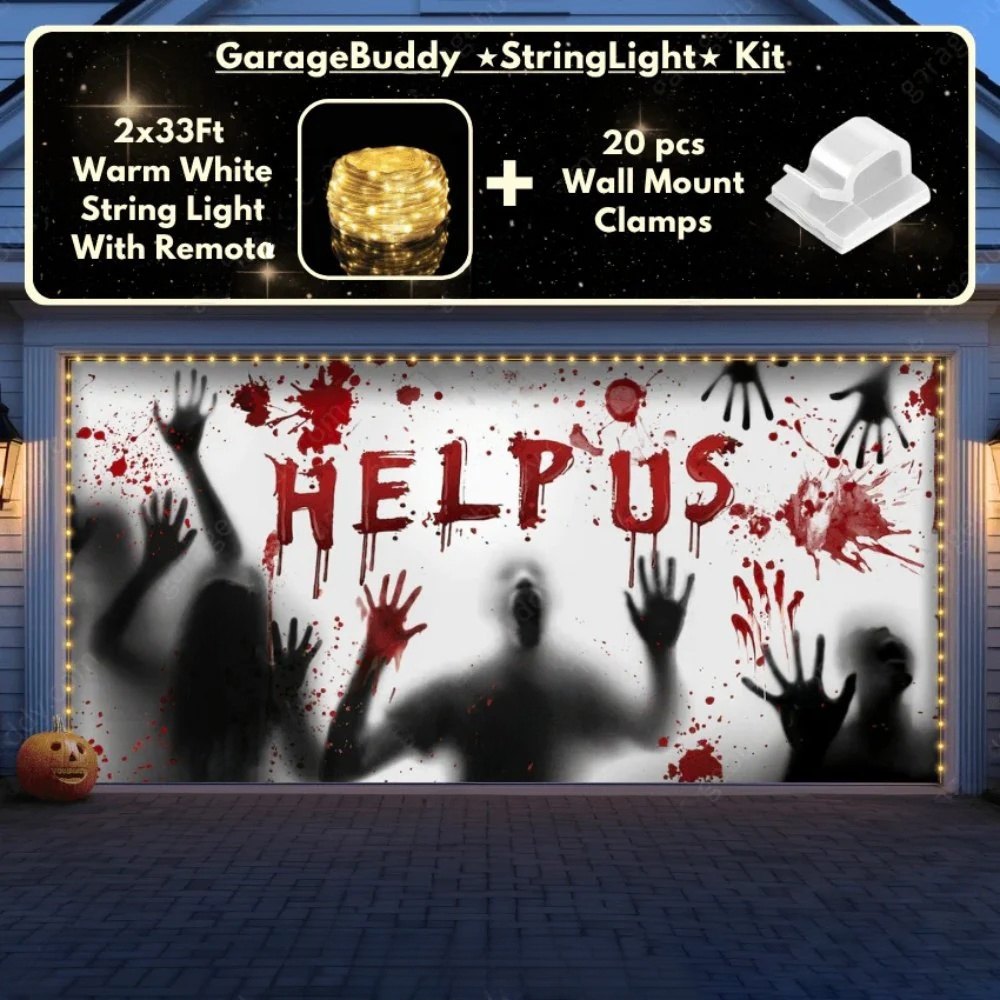 Help Us! Halloween Garage Door Covers HC007