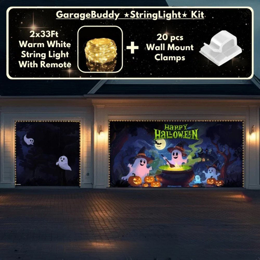 Cute Ghosts Halloween Garage Door Covers HC013