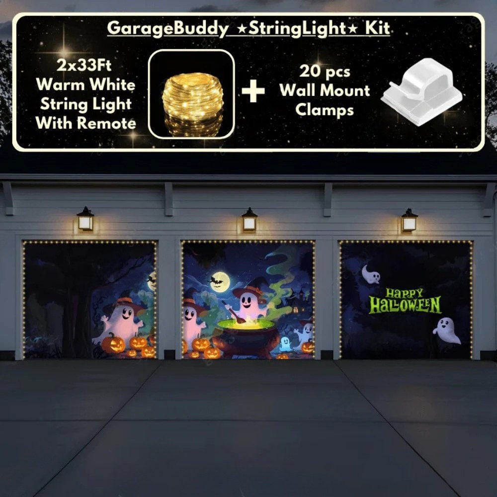 Cute Ghosts Halloween Garage Door Covers HC013