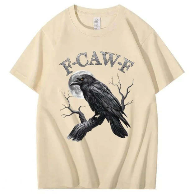 F-Caw-F Crow Pattern T-Shirt