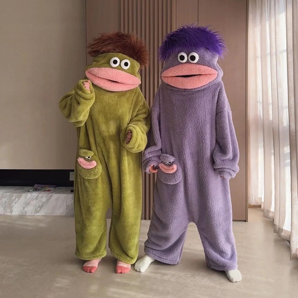 Funny Monster Hooded Fleece Robe