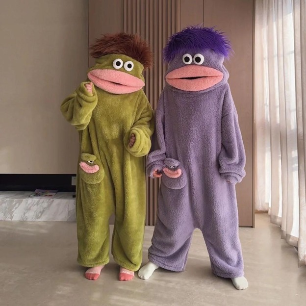 Funny Monster Hooded Fleece Robe