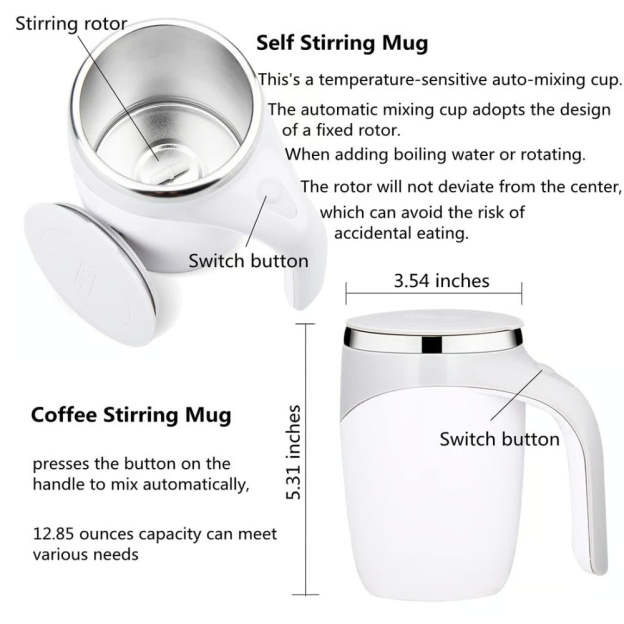 Automatic Magnetic Stirring Coffee Mug
