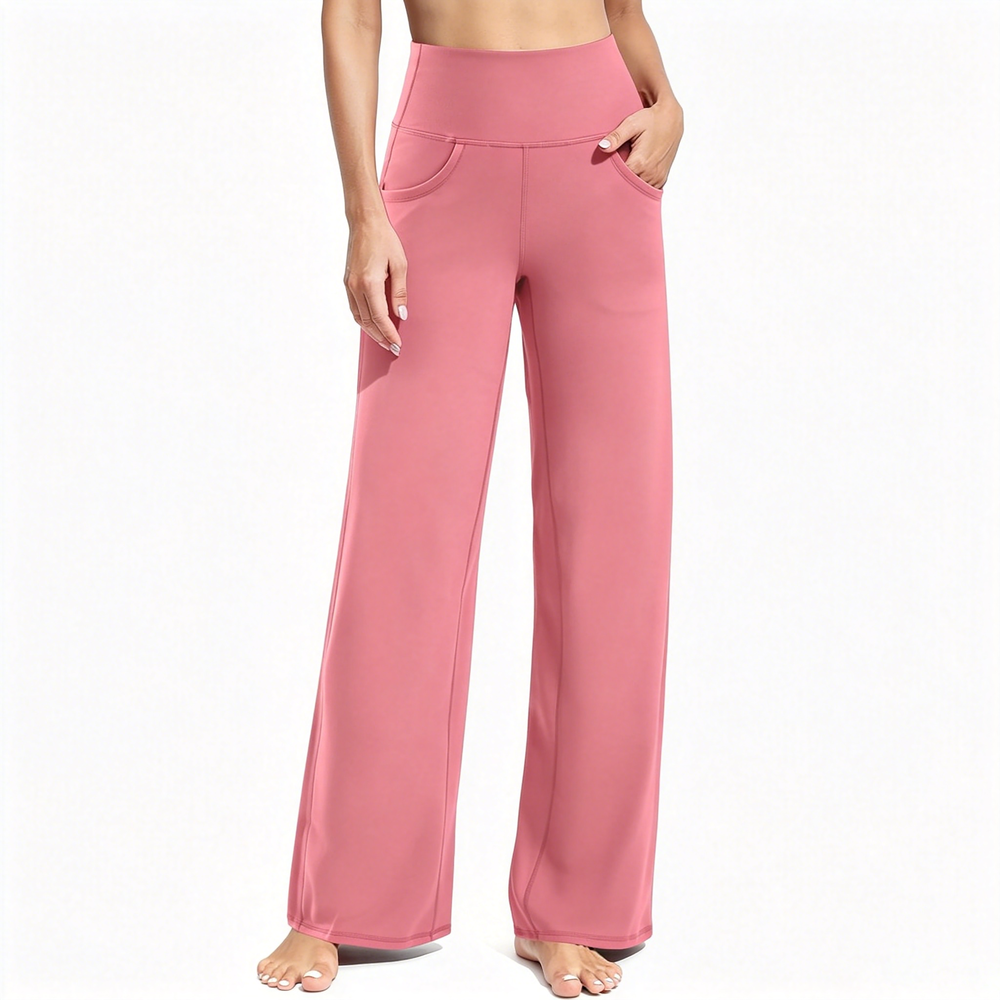 Wide Leg Pants Woman Yoga Pants with Pockets Stretch Loose Casual Lounge Sweatpants