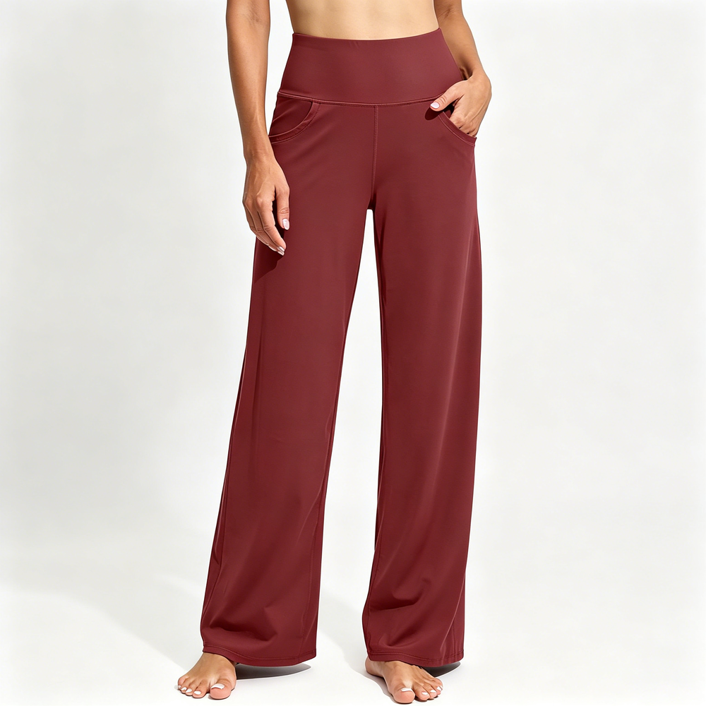 Wide Leg Pants Woman Yoga Pants with Pockets Stretch Loose Casual Lounge Sweatpants