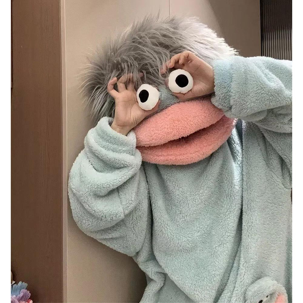 Funny Monster Hooded Fleece Robe