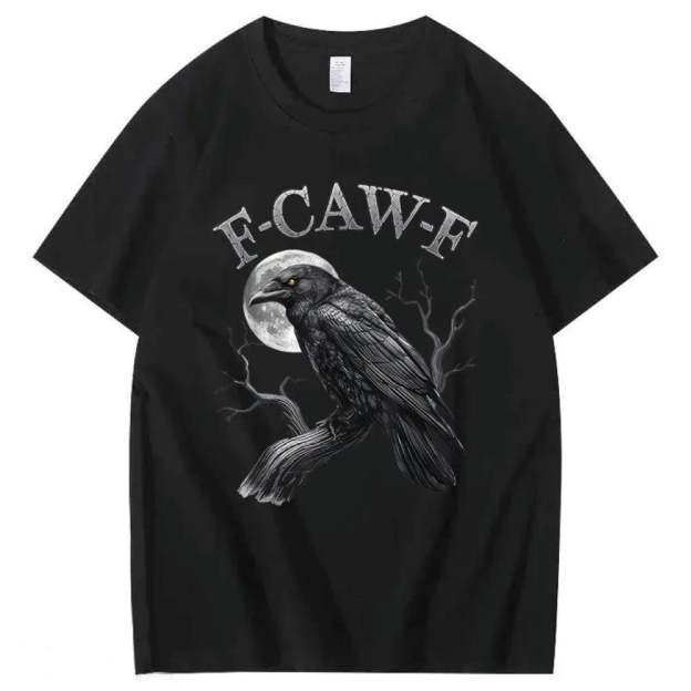F-Caw-F Crow Pattern T-Shirt