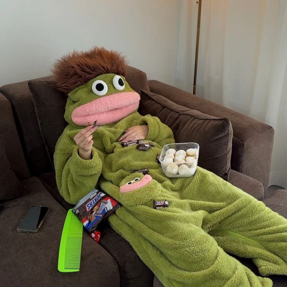 Funny Monster Hooded Fleece Robe