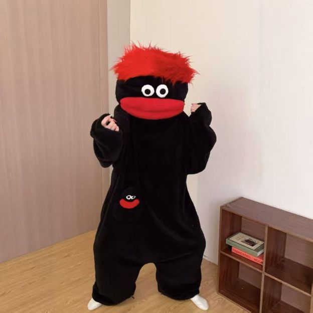 Funny Monster Hooded Fleece Robe