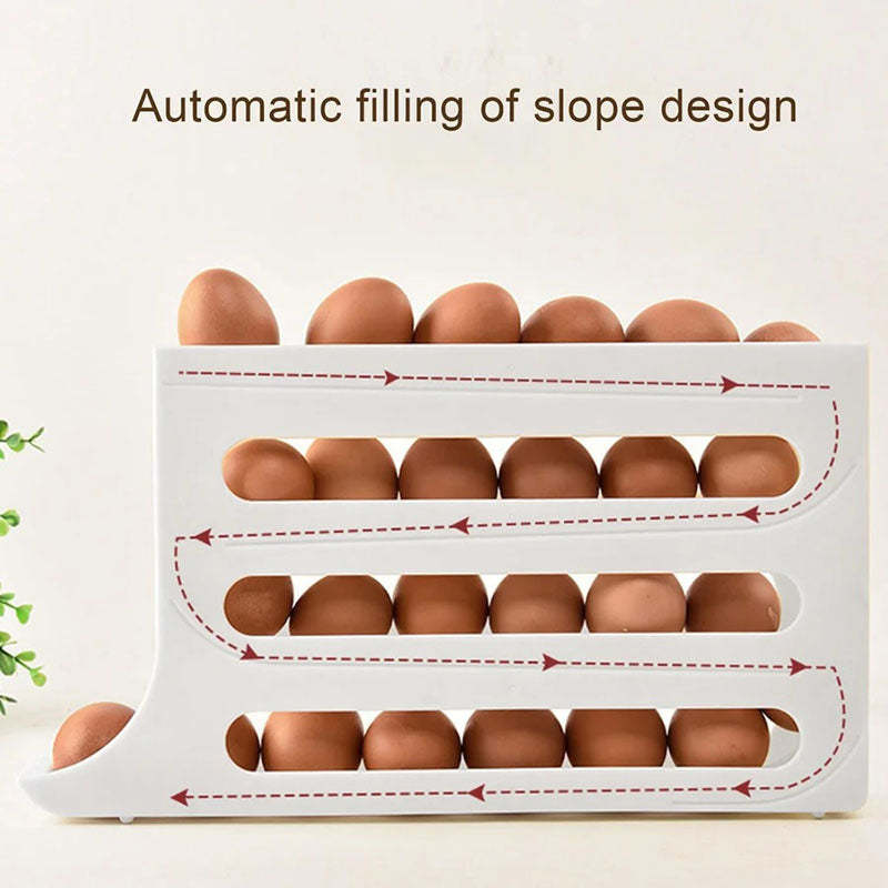 Egg Holder for Fridge, Eggs Dispenser Auto Rolling