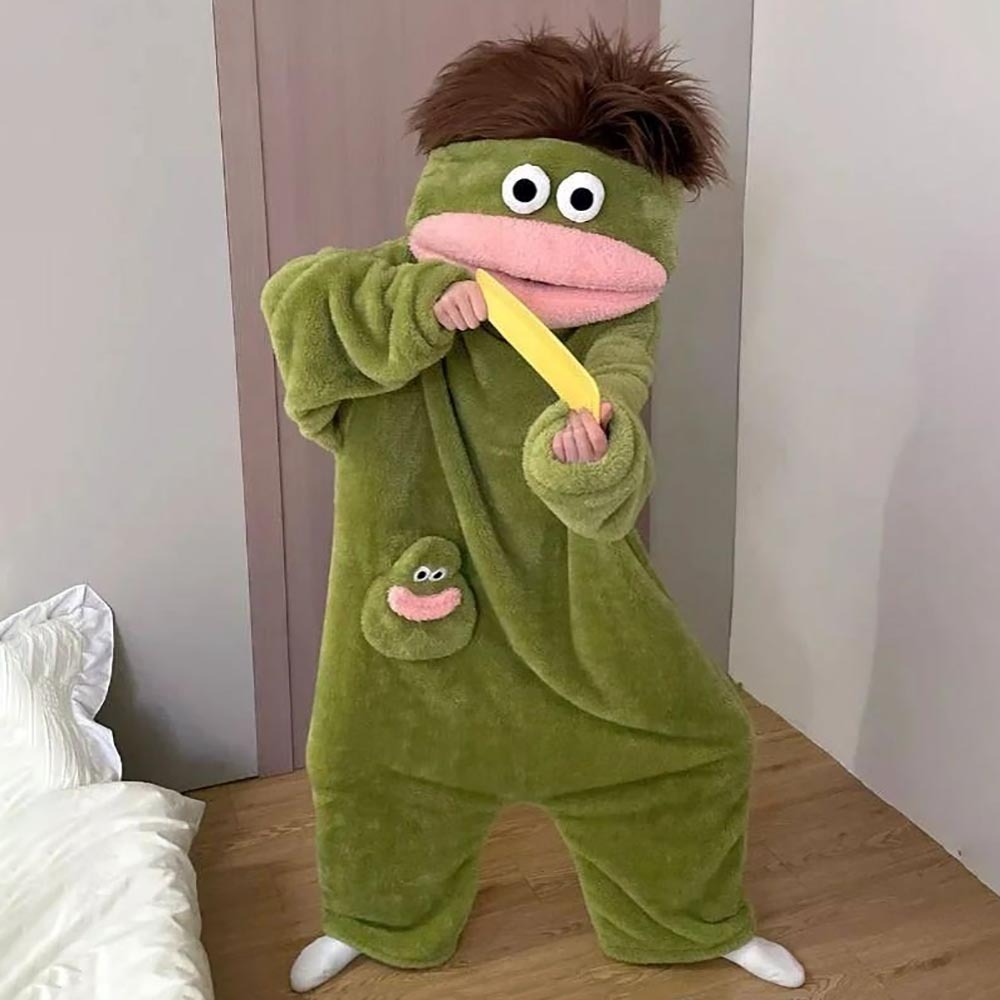 Funny Monster Hooded Fleece Robe