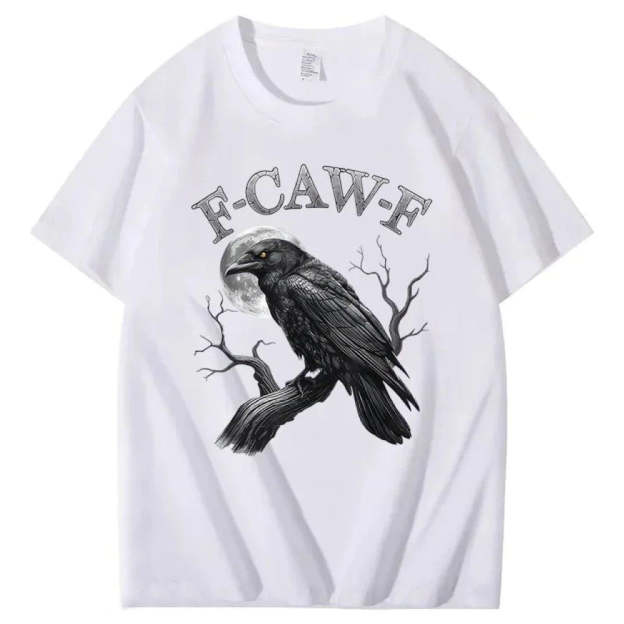 F-Caw-F Crow Pattern T-Shirt