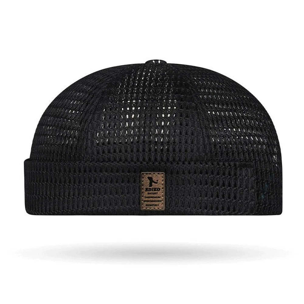 Men’s Breathable Brimless Docker Hat – Lightweight Mesh Skull Cap for Summer Outdoor Wear