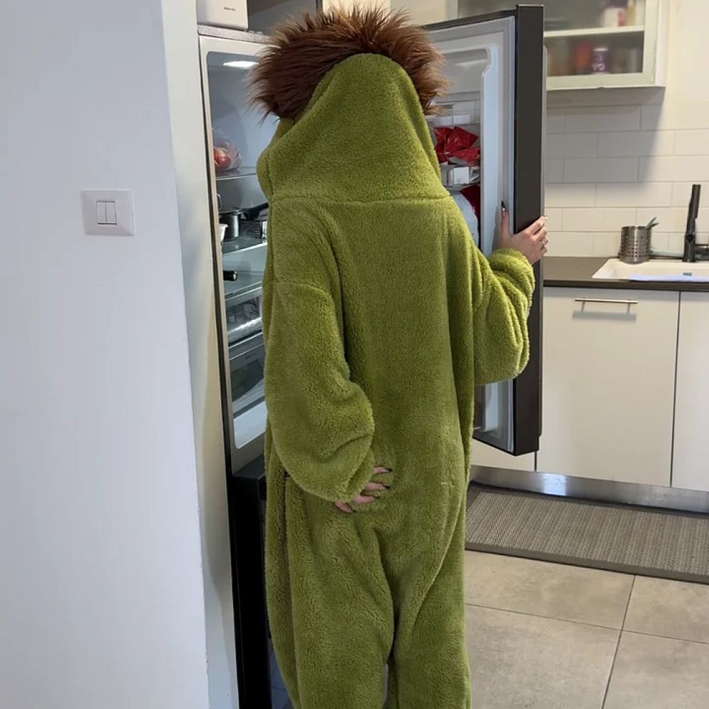Funny Monster Hooded Fleece Robe