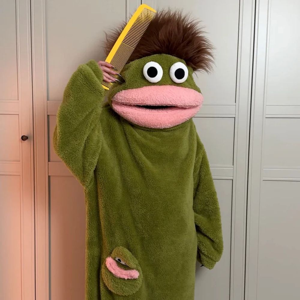 Funny Monster Hooded Fleece Robe