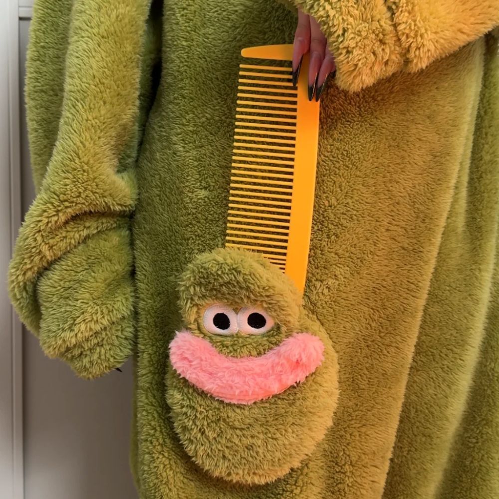 Funny Monster Hooded Fleece Robe