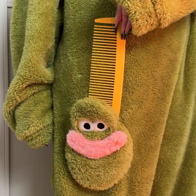 Funny Monster Hooded Fleece Robe